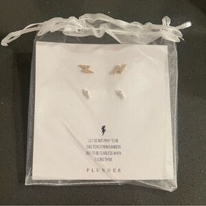 Plunder Gold and Silver Minimalist Earrings